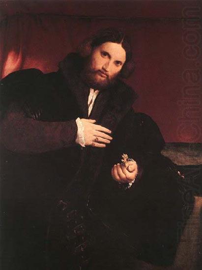 Lorenzo Lotto Man with a Golden Paw china oil painting image